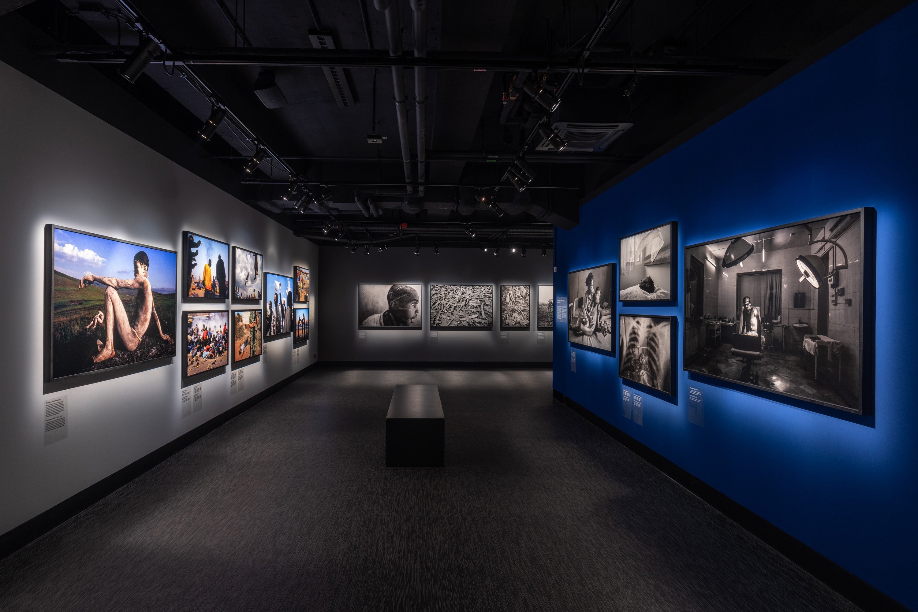View of the exhibition Memoria of James Nachtwey at Fotografiska.