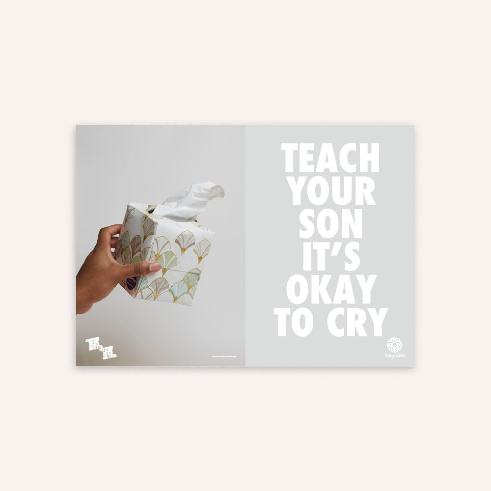 Teach your son it's okay to cry Poster