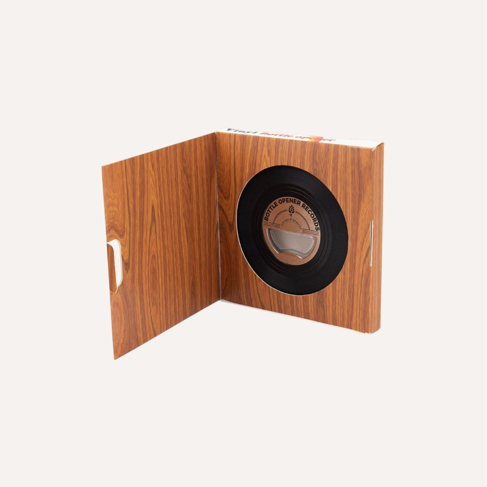 Flaschenöffner in Schallplattenform