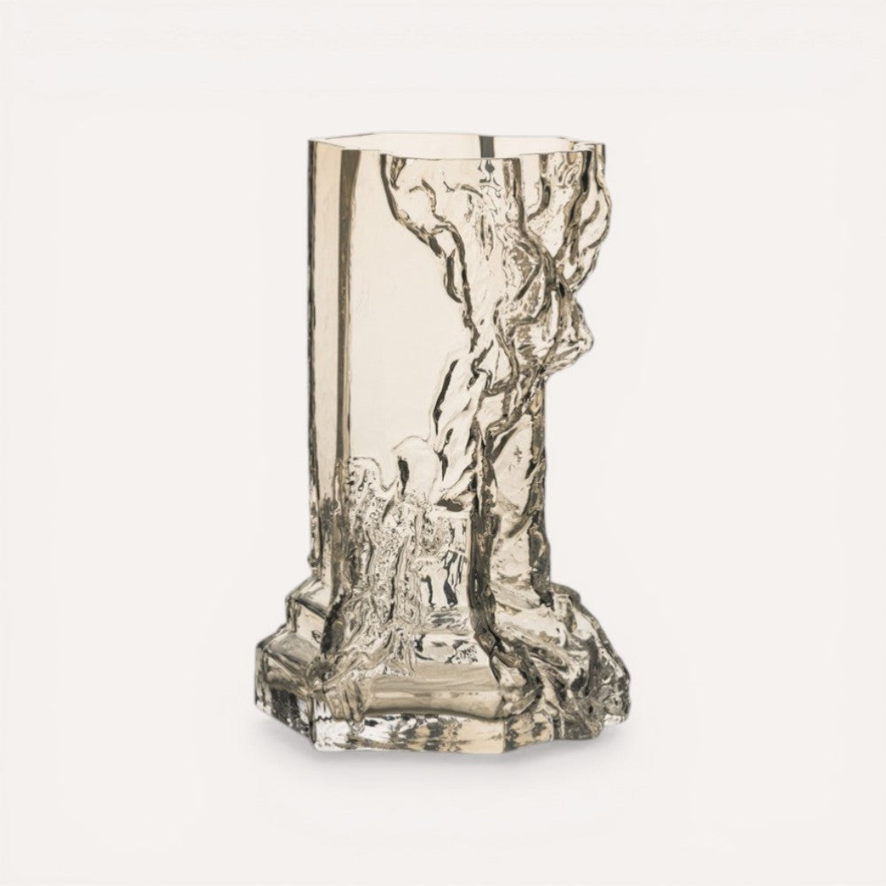Decorative glass vase with textured surface from Kosta Boda. 