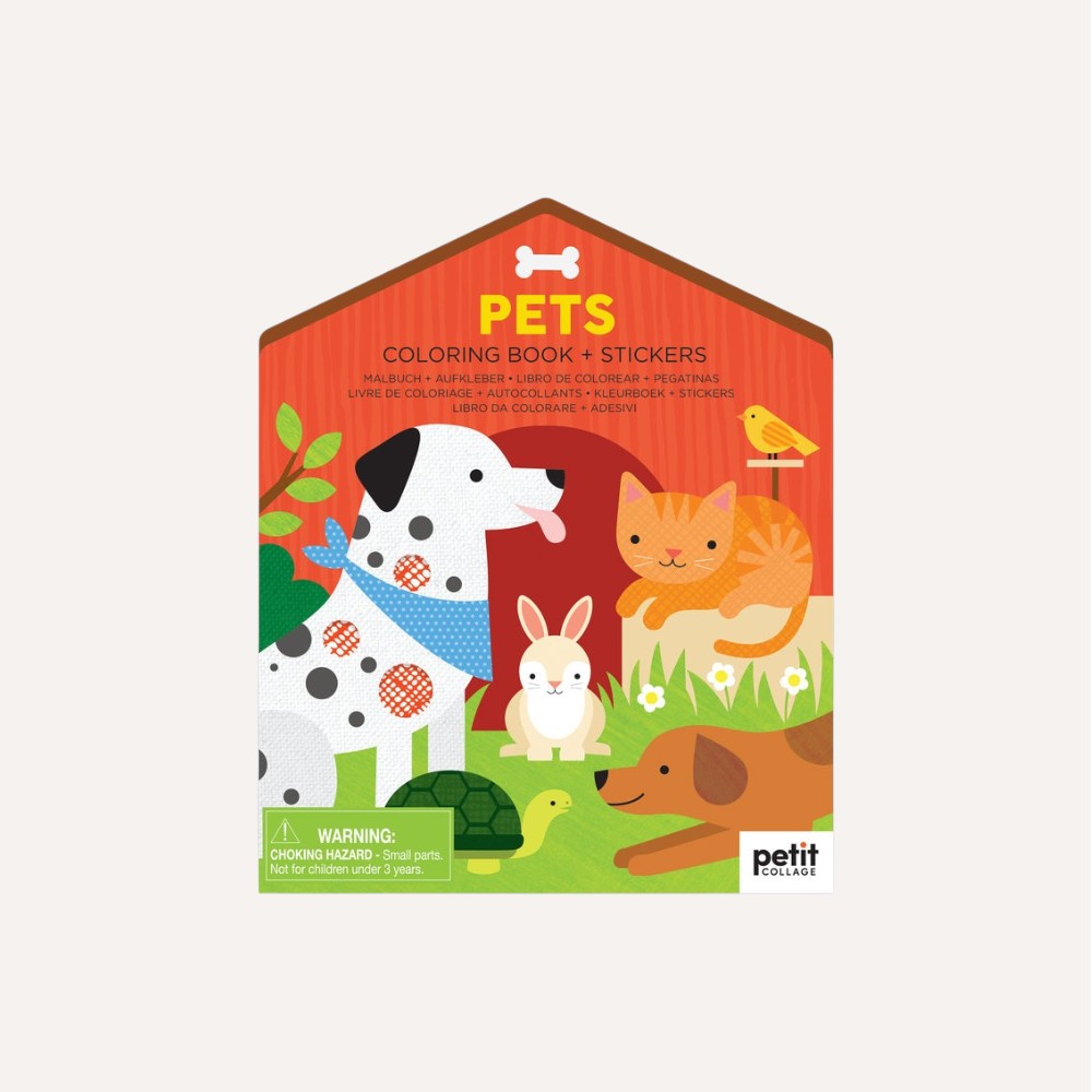 Malbuch für Haustiere mit Aufklebern
