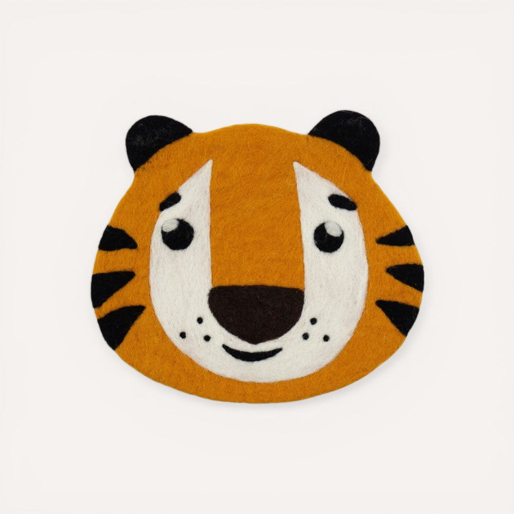 Round tiger face seat pad. 