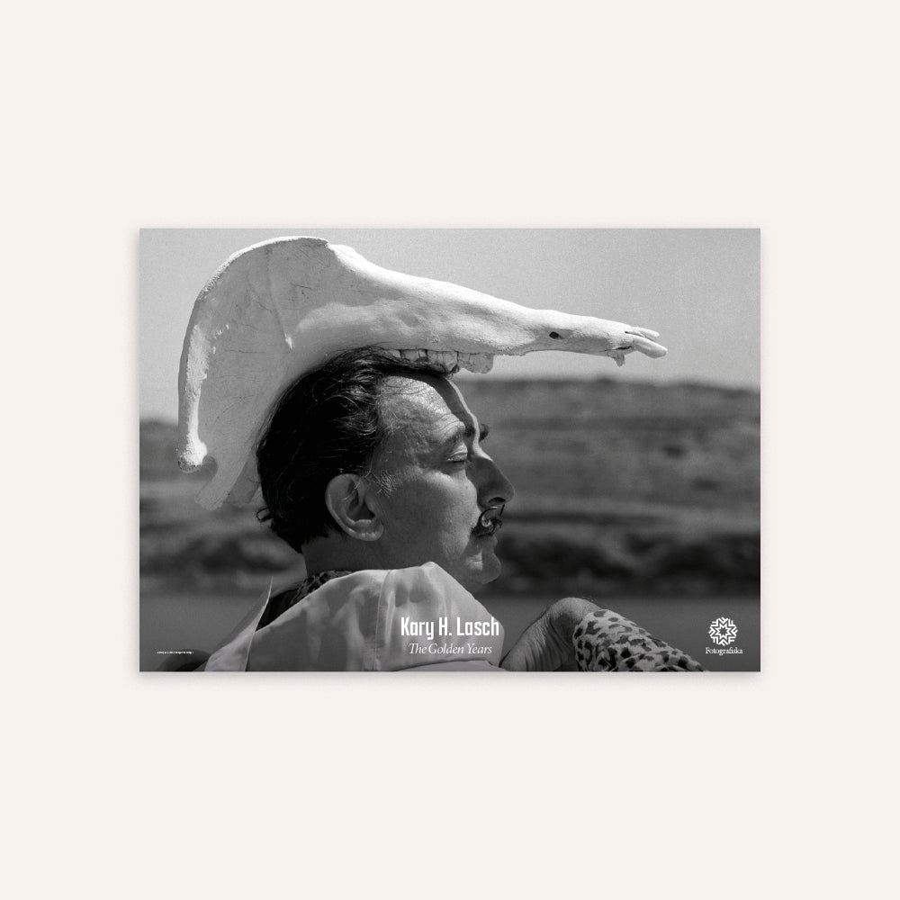 Salvador Dali, with an imperial jaw bone Poster