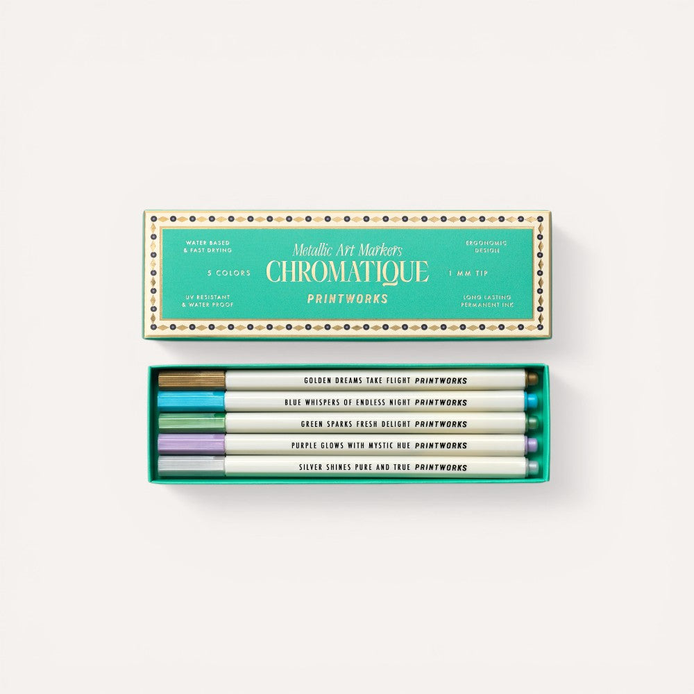 Metallic art marker, 5-pack